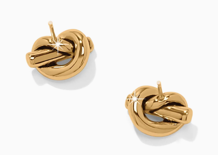 Interlok Single Knot Mini Earrings Gold