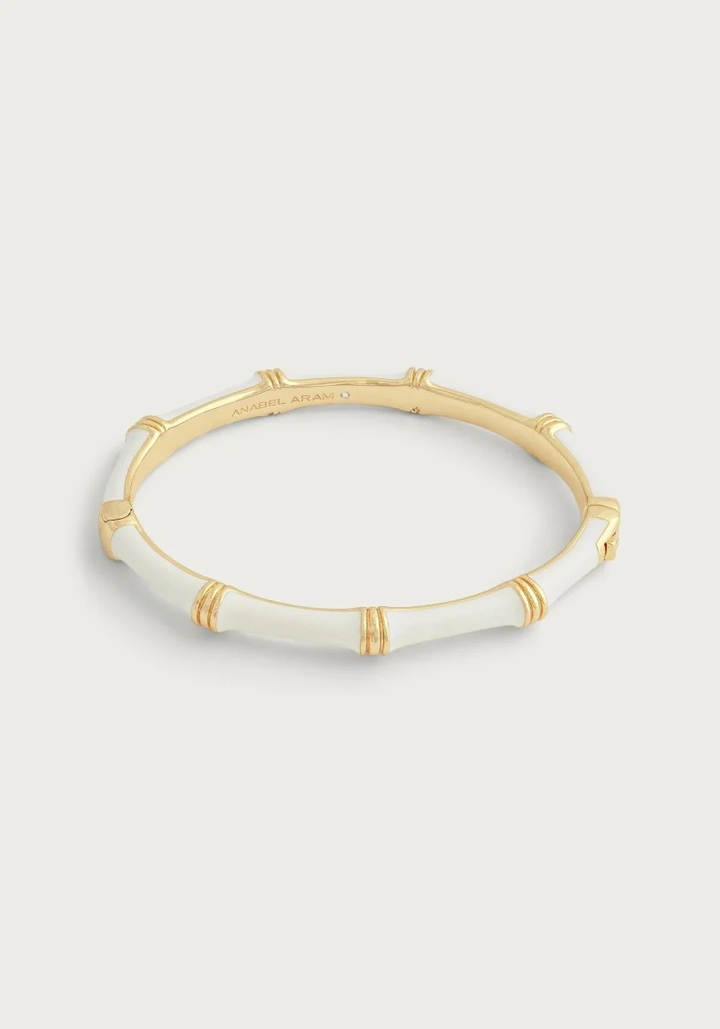 Anabel Aram Bamboo Enameled Hingled Bangle