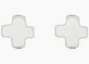 Signature Cross Stud Off White