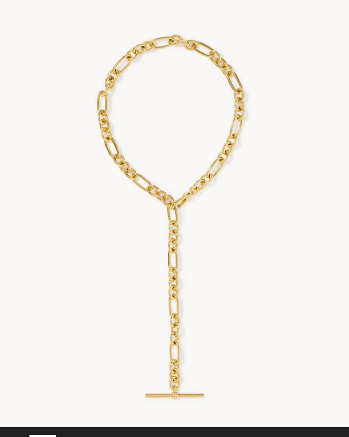 Embry Link Chain Necklace Gold Metal