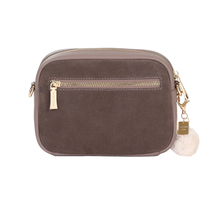 Pom Pom London Original Suede & Leather Bag Mocha