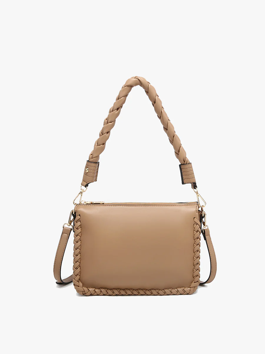 Judith Whipstitch Shoulder Bag in Mocha