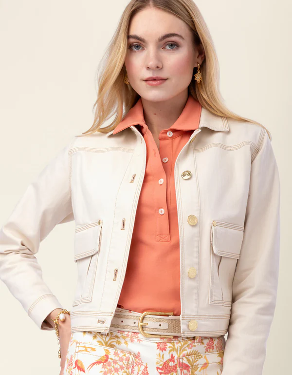 Kiersten Denim Jacket Sand XS
