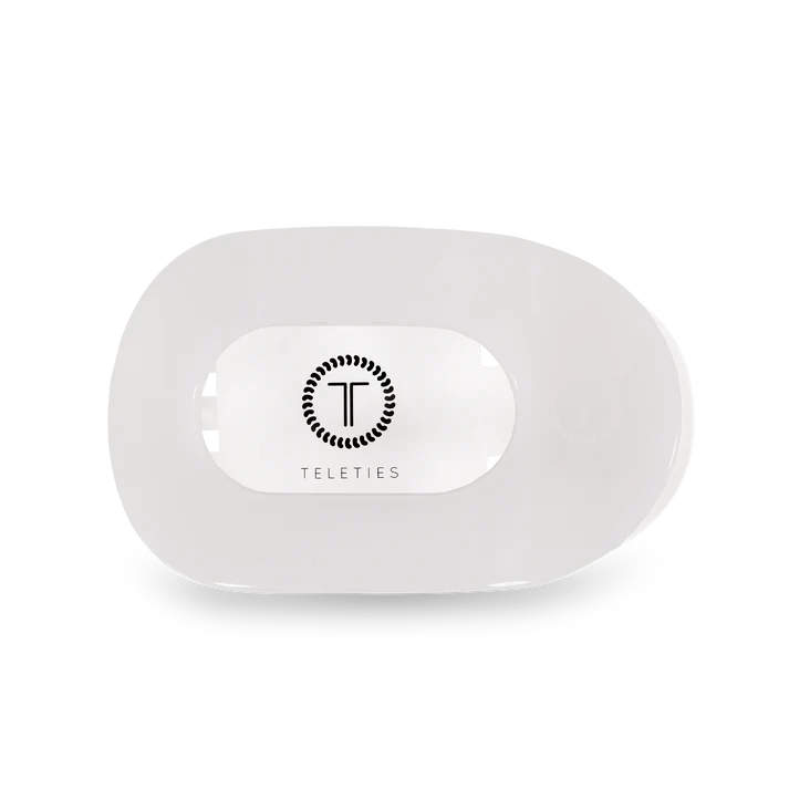 Small Flat Round Clip Coconut White