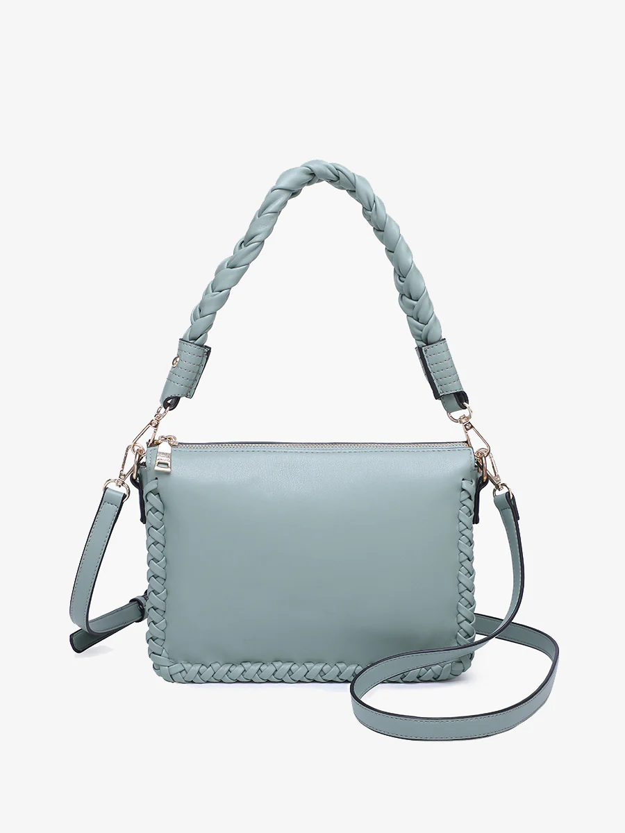 Judith Whipstitch Shoulder Bag in Dark Jade