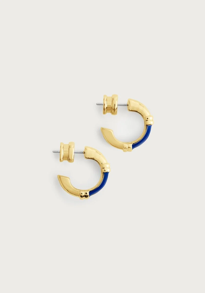 Anabel Aram Forza Huggie Hoop Earrings Lapis