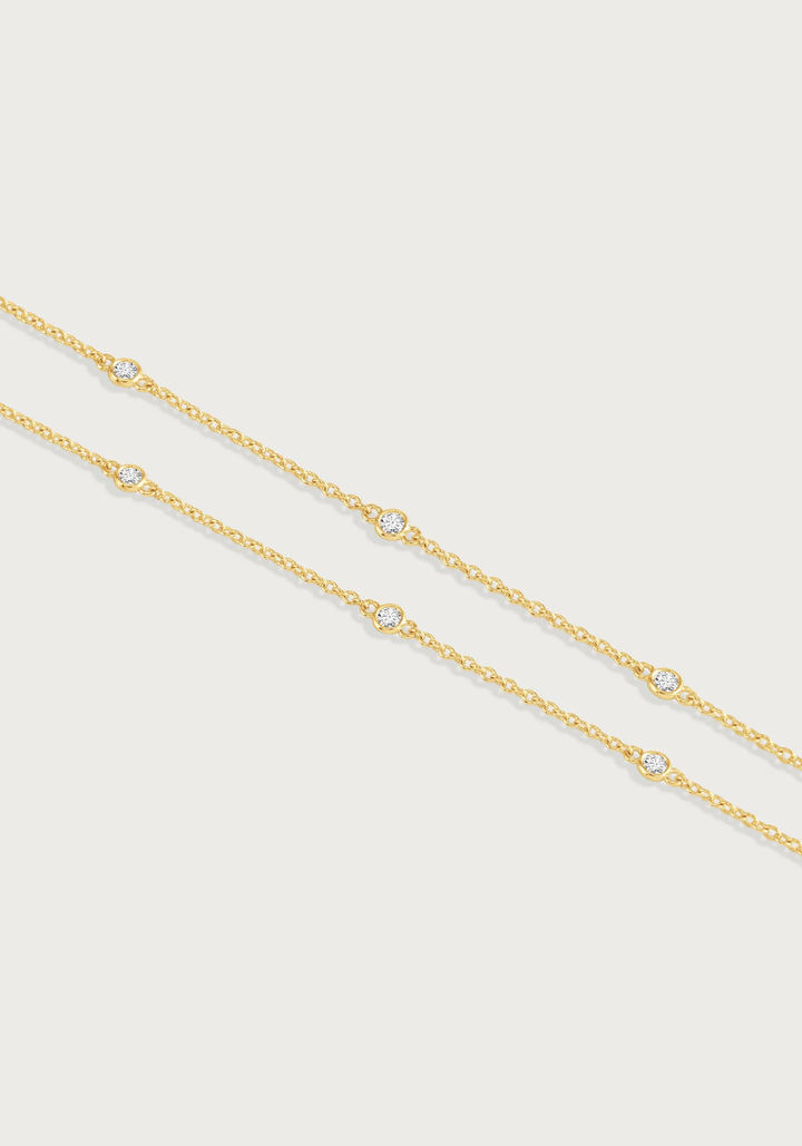 Anabel Aram Gold Chain with Crystals