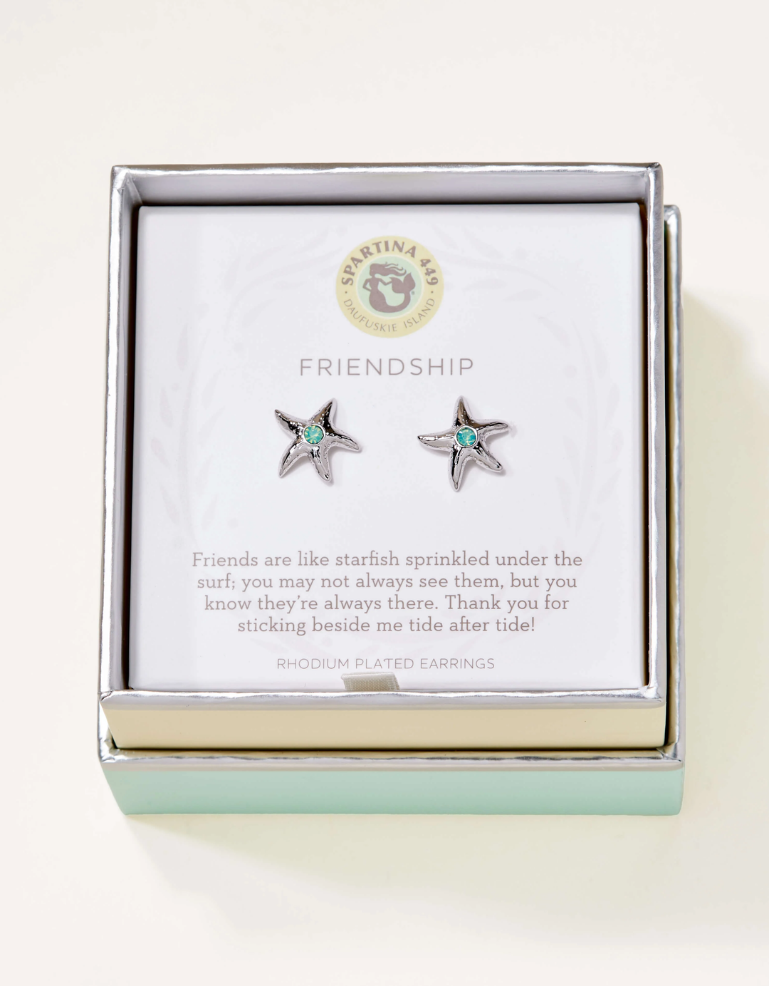 Sea La Vie Stud Earrings Friendship/Starfish Silver