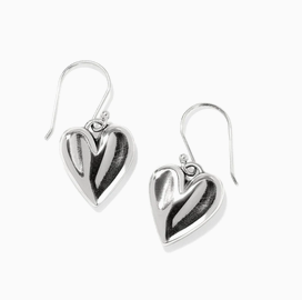 Cascade Heart Reversible French Wire Earrings