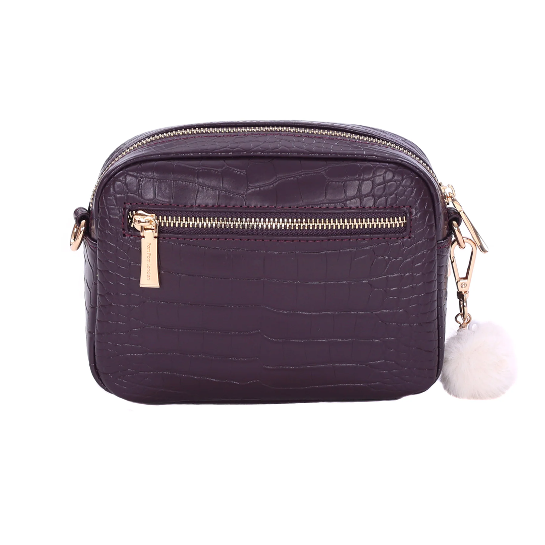 Pom Pom Original Bag Croc Violet Fig