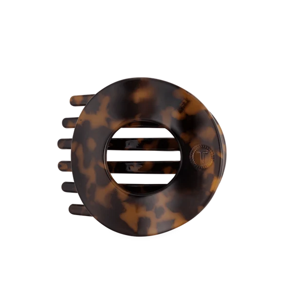 Tortoise Large Flat Open Circle Hair Clip