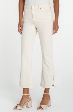 High Rise Hannah Crop Flare Pant with Tulip Hem Desert Dunes