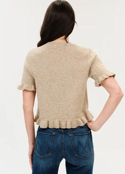 Cleo Ruffle Edge Sweater Latte