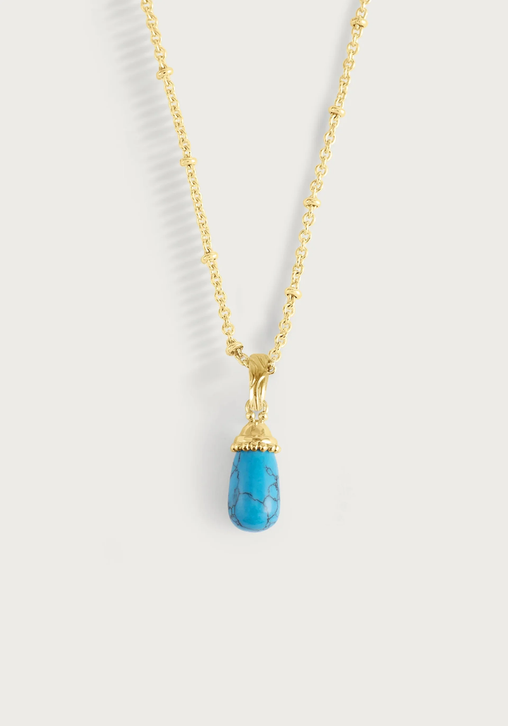 Anabel Aram Milos Stone Drop Charm Turquoise