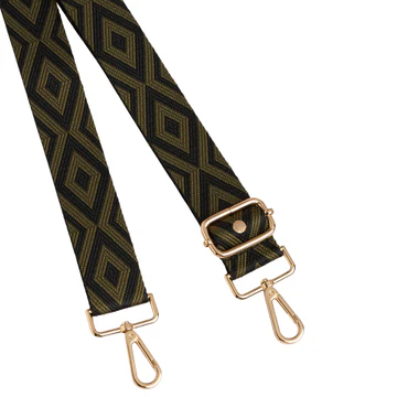 Pom Pom Strap Green &amp; Black Diamond