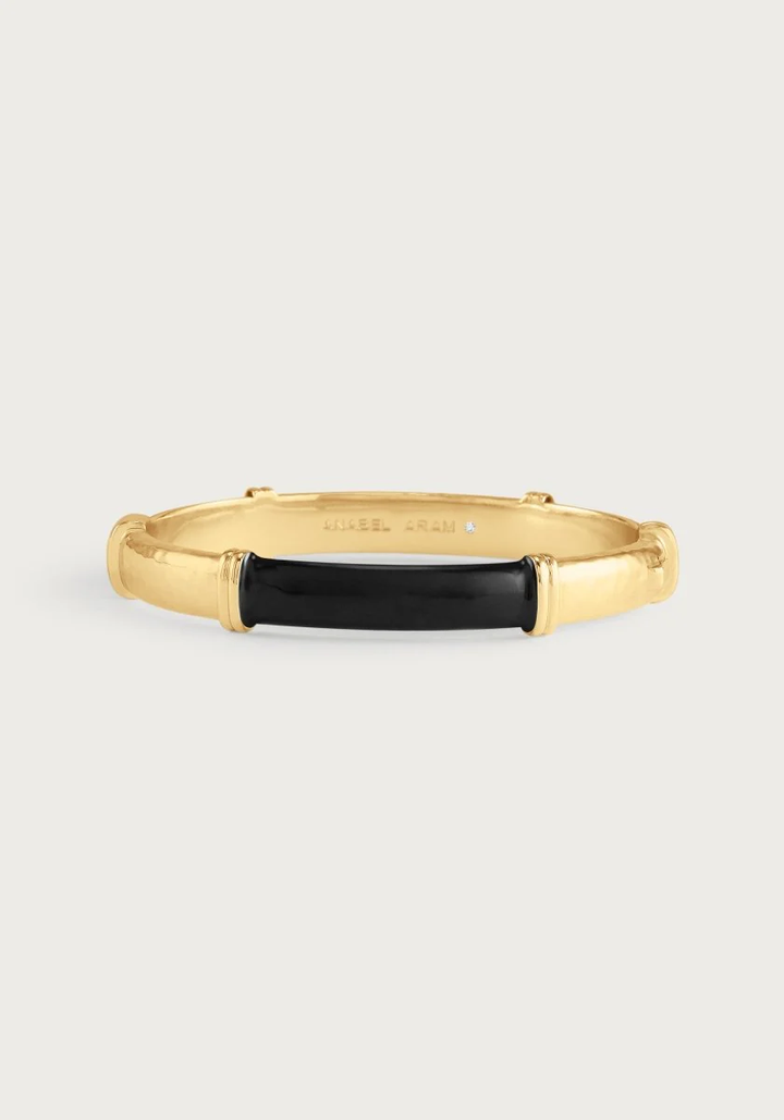 Anabel Aram Forza Hinged Bangle Black