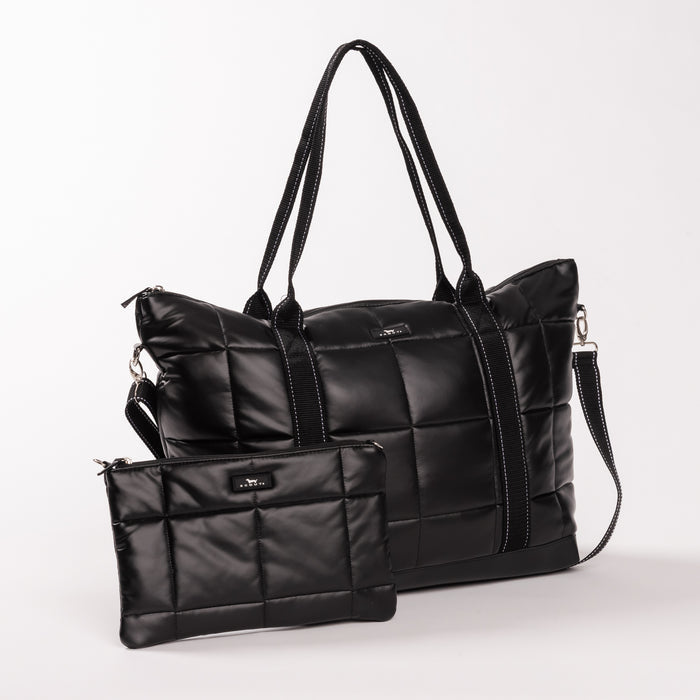 Triple Advisor Travel Bag Black Box Quilted