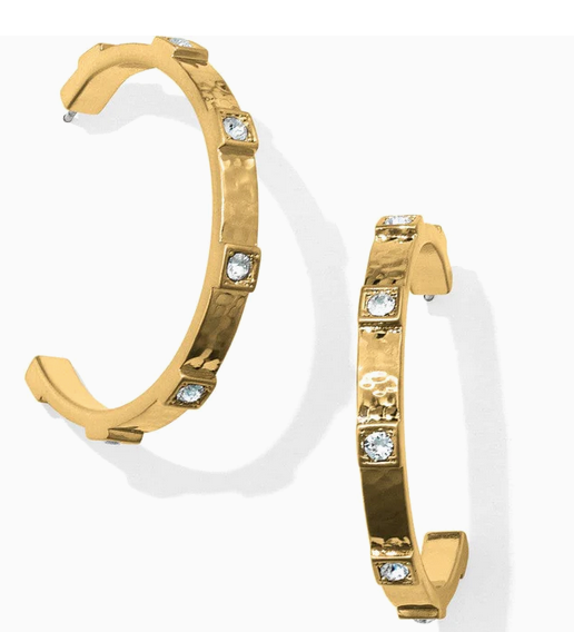 Meridian Zenith Station Hoop Earrings Gold