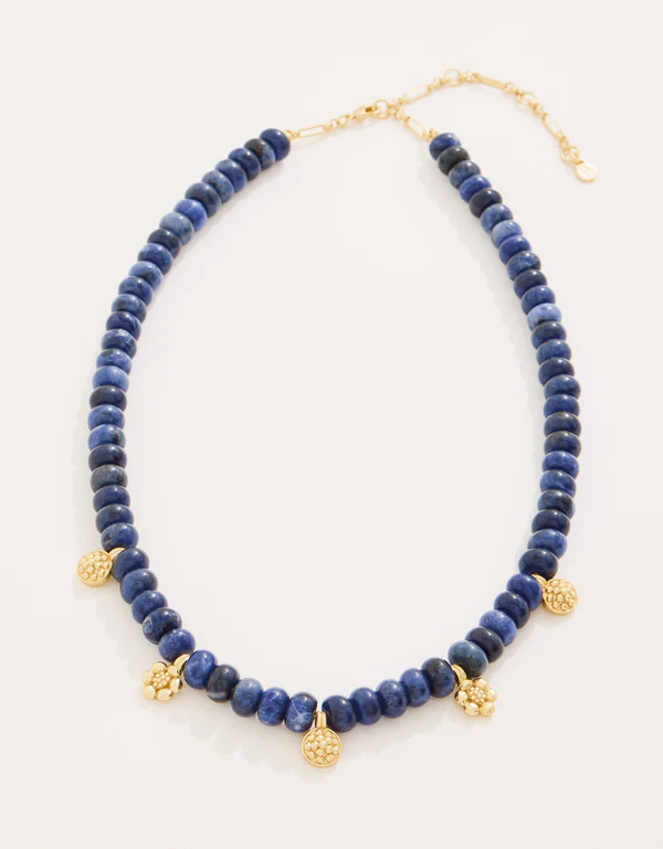 Lousia Mae Necklace 17" Dark Blue