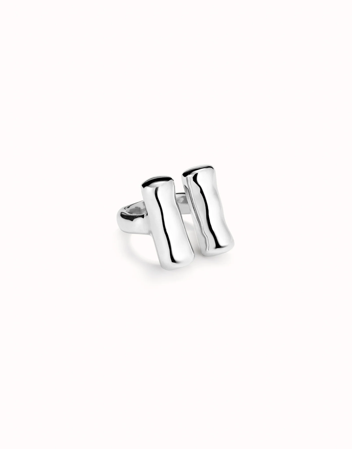 Ser Natural Silver Bar Wrap Ring SZ 7