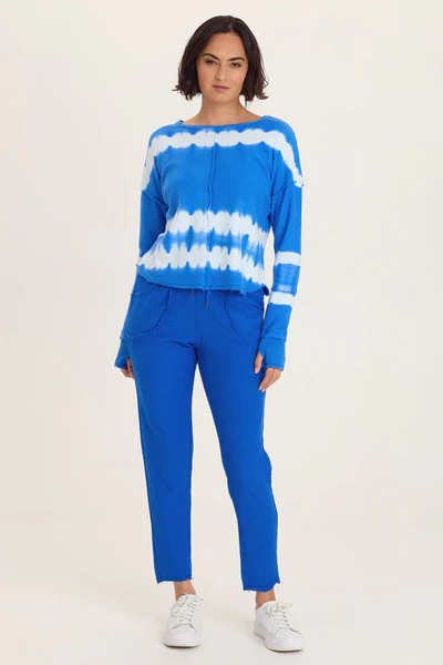 Annika Long Sleeve in Caravel Wash Cobalt