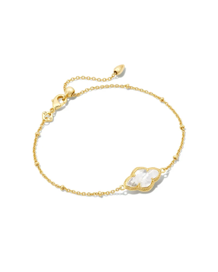 Abbie Satellite Chain Bracelet Ivory MOP Gold