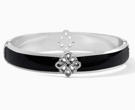 Interlok Noir Bangle - Silver-Black
