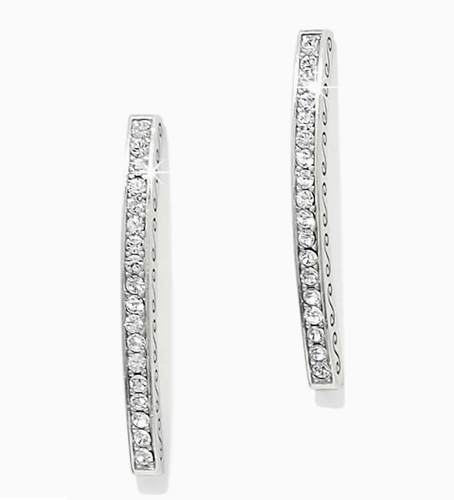 Meridian Silver Geo Bar Post Earrings