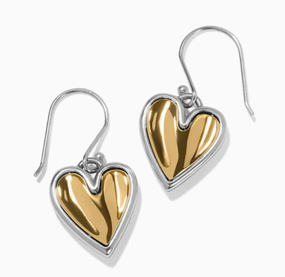 Cascade Heart Reversible French Wire Earrings