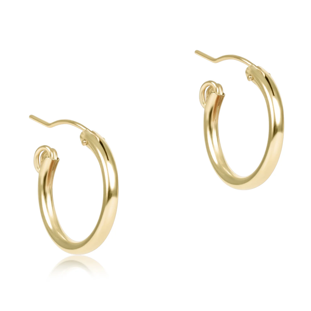 Round Gold 0.5" Hoop  Smooth