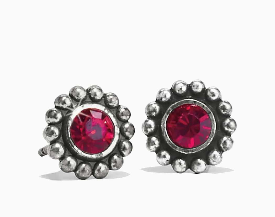 Twinkle Garnet Mini Post Earrings