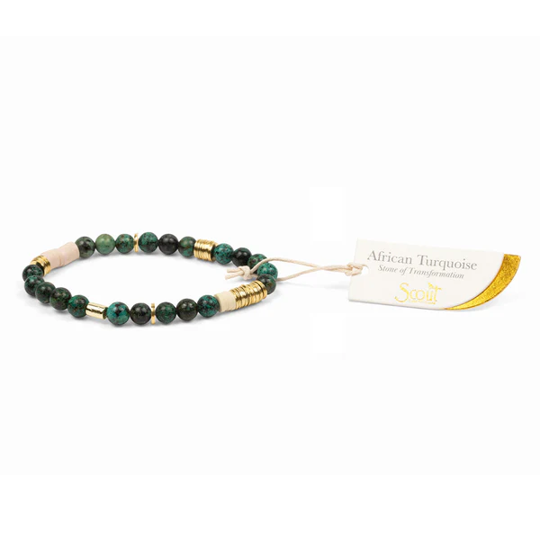 Intermix Stone Stacking African Turquoise Bracelet