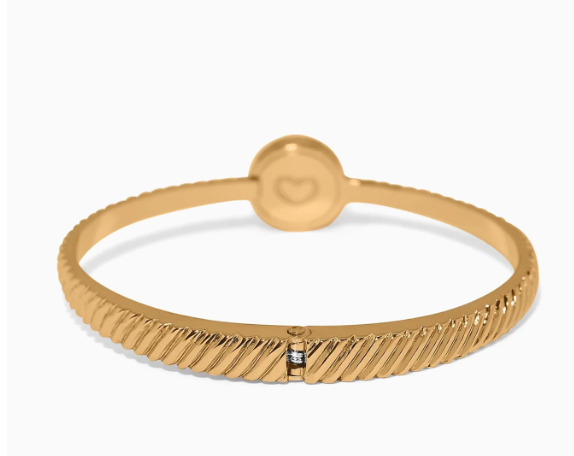 Illumina Celeste Dome Gold Hinged Bangle