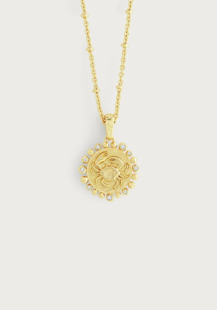 Anabel Aram Zodiac Pendant Necklace Cancer