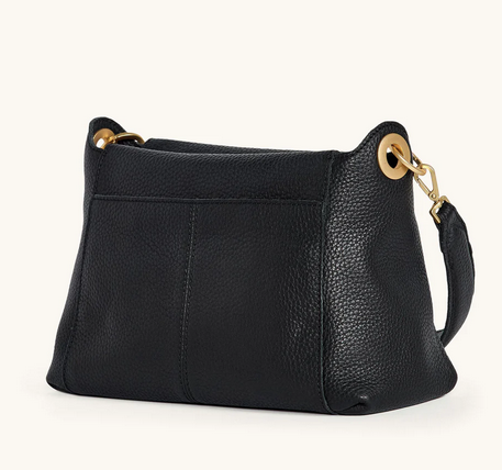 Bryan Medium Bag Black/Brushed Gold Red Zip