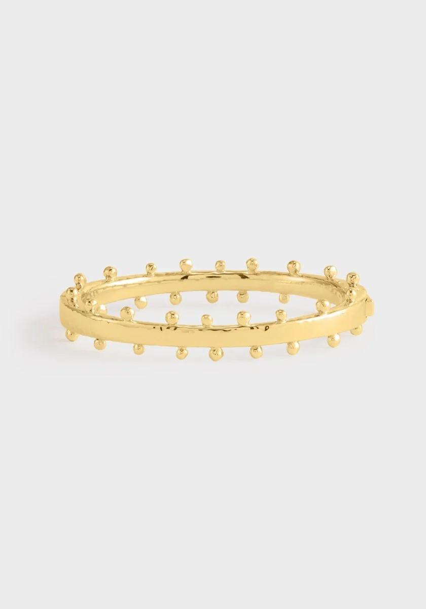 Anabel Aram Milos Gold Hinged Bangle