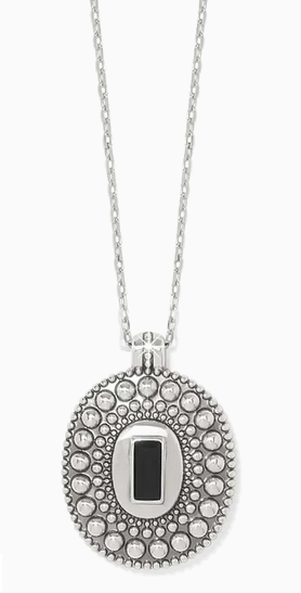 Pretty Tough Gem Black Necklace