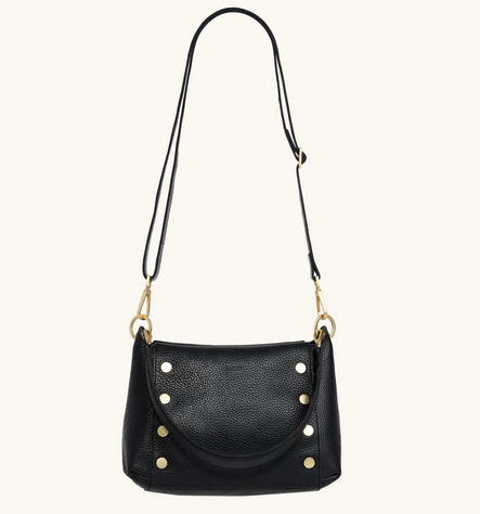 Bryan Medium Bag Black/Brushed Gold Red Zip