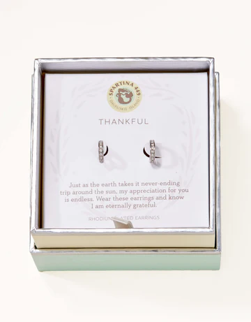 Sea La Vie Stud Earrings Thankful/Ring Silver