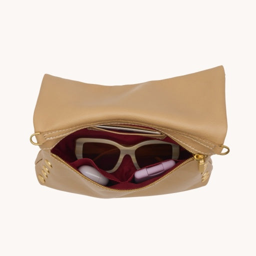 VIP Crossbody in MedToasty Sand/Brushed Gold NA