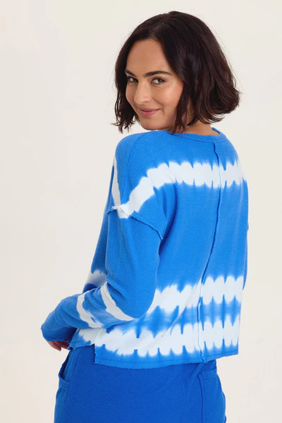 Annika Long Sleeve in Caravel Wash Cobalt