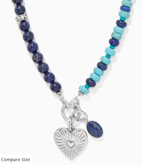 Token Charm Lapis Turquoise Necklace