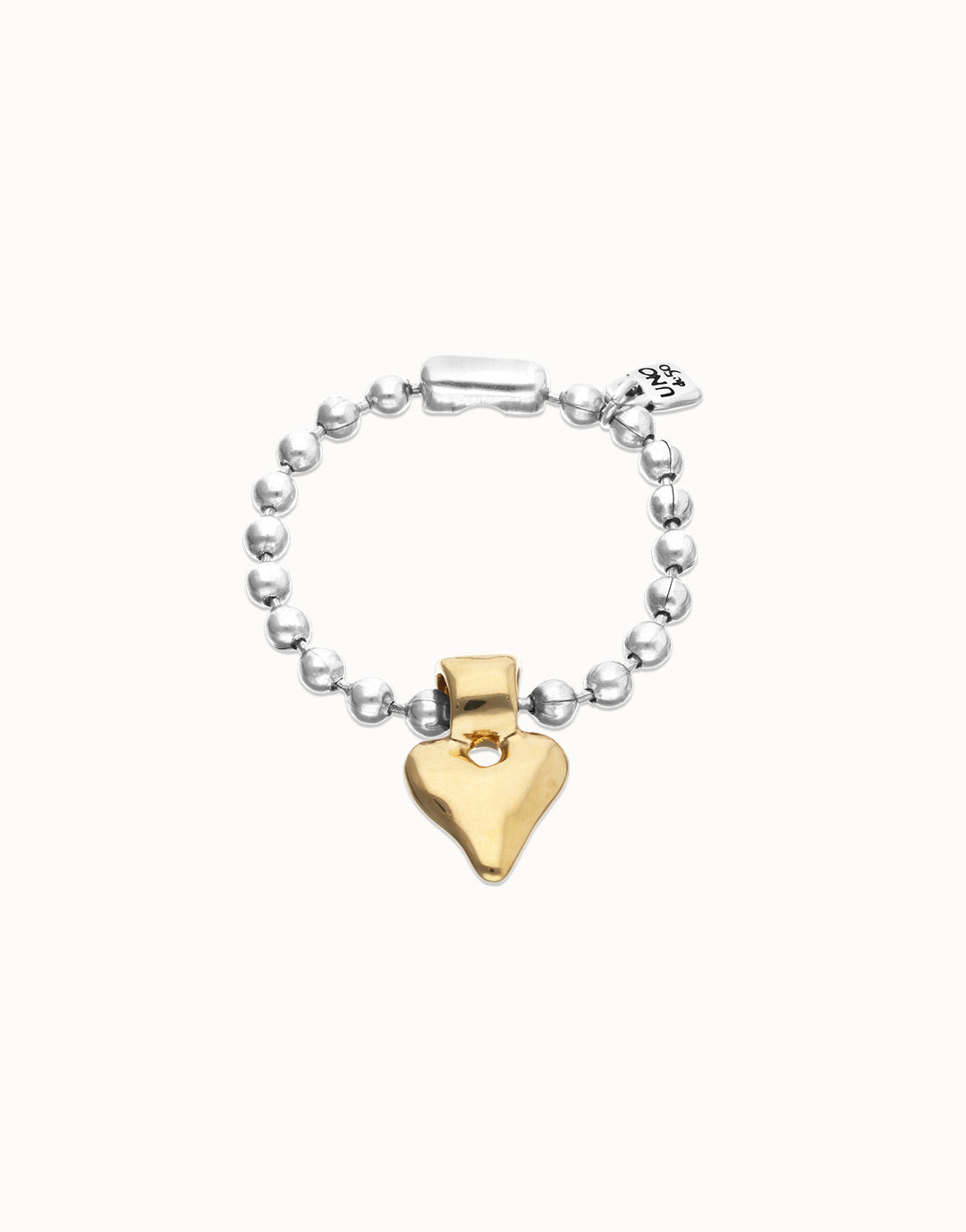 Beat Beaded Bracelet with Gold Heart Detail