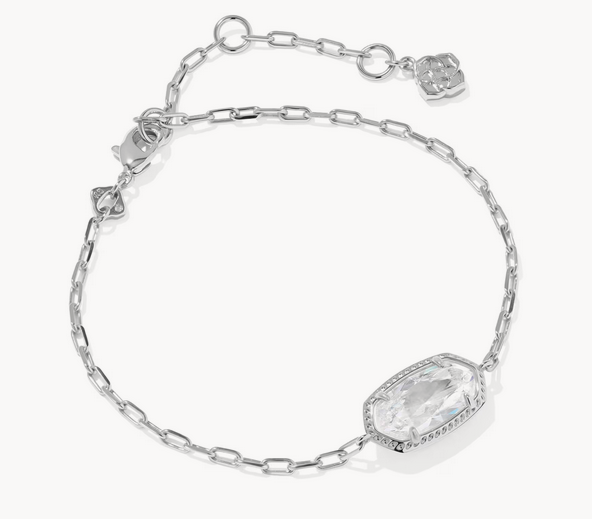 Elaina Luxe Chain Bracelet White CZ Silver