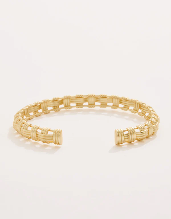 Basket Weave Cuff Gold