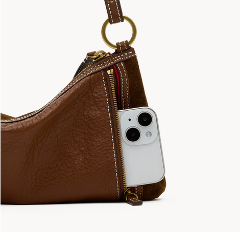 Kyle Small Cinnamon Suede Antique Gold