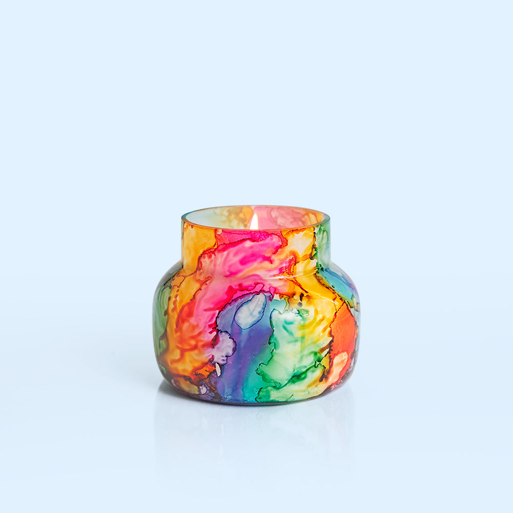 Volcano Rainbow Watercolor Petite Jar  8oz